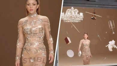 Фото - 45-летняя Шакира в «голом» платье снялась для рекламы Burberry
